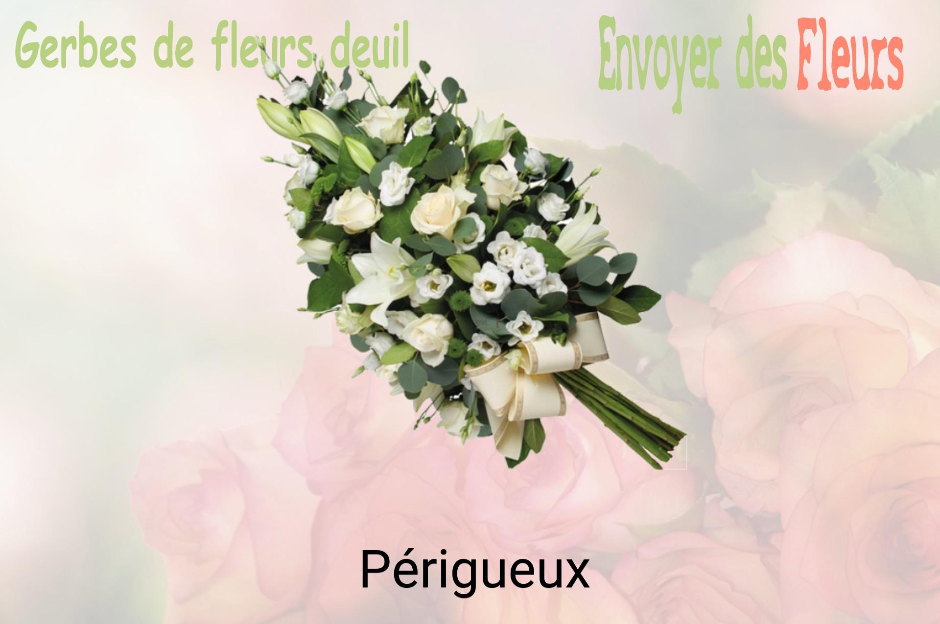 Gerbe de fleurs de deuil livrée à Périgueux
